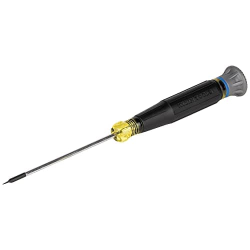 Klein Tools 6243 Mini Precision Screwdriver, 3/32-Inch Slotted, Features Cushion-Grip Handle, Rotating Cap, Color Coded Ring, 3-Inch Shank
