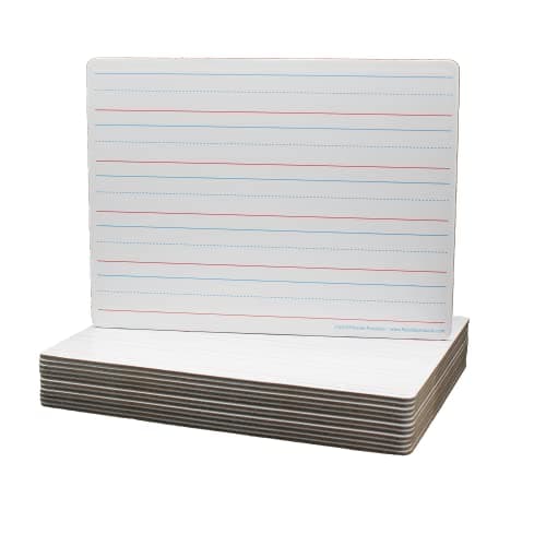 Flipside Products 10176 Magnetic Red and Blue Dry Erase Board, Dual Sided, White (Pack of 12)