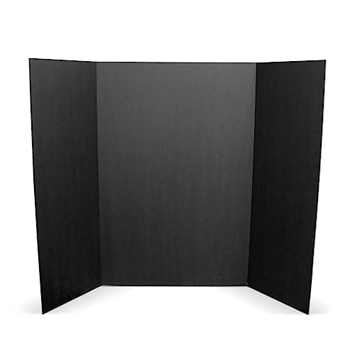 Flipside Products 36” x 48” Foam Project Boards for Presentations, Science Fair, School Projects, Event Displays and Trifold Picture Board - Total Black 3/16'' Thick - 24 Pack