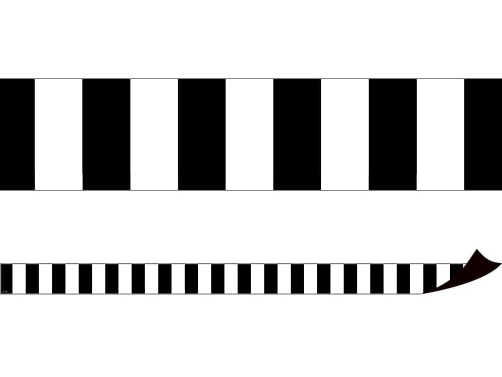 Teacher Created Resources Black Stripes Magnetic Border (TCR77564)
