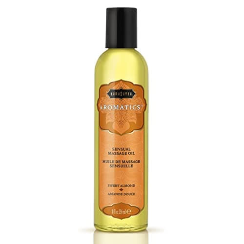 Kama Sutra Aromatics Sensual Massage Oil For Private Parts, Natural Scented Body Oil with Essential Oils & Vitamin E, Edible Massaging Oil for Therapy, Sweet Almond - 236 ml (8 fl oz)