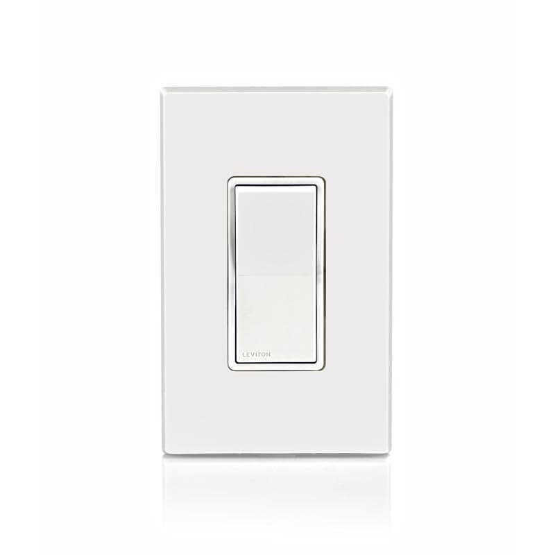 Leviton 15 Amp Decora Weather-Resistant Single-Pole Switch, W5601-W, White
