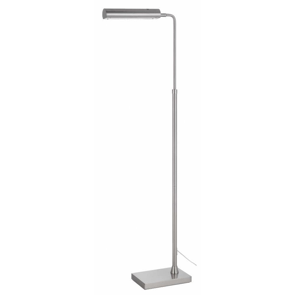Cal Lighting LED Floor Lamp 17W Adjustable Height Metal Lamp 3000K Integrated Light Modern Design Silver