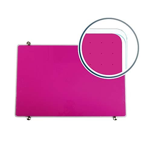 Floortex® Viztex® Glacier Violet Multi-Purpose Grid Glass Dry Erase Board 24" x 36"