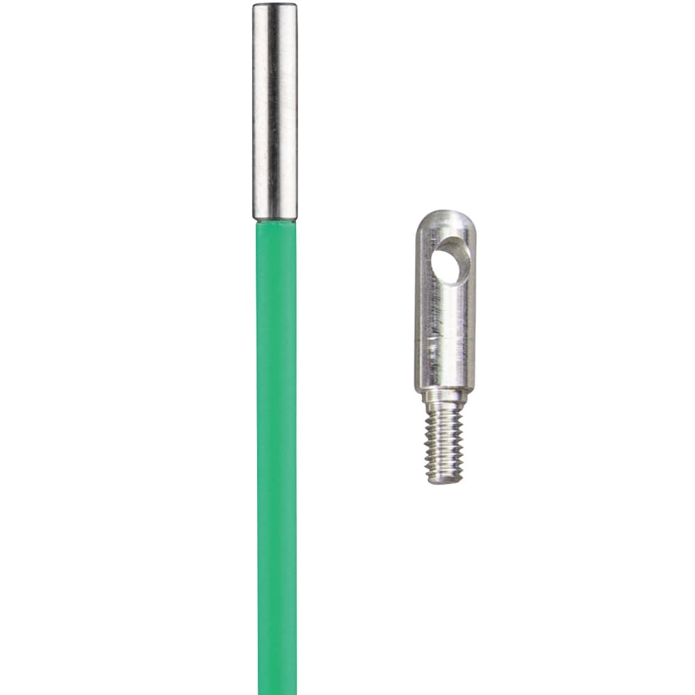 Klein Tools 50051 Hi-Flex Glow Fish Rod with Splinter Guard Coating, 5/32-Inch Fiberglass Fish Rod, Bullet Nose and Hook Attachments, 5-Foot