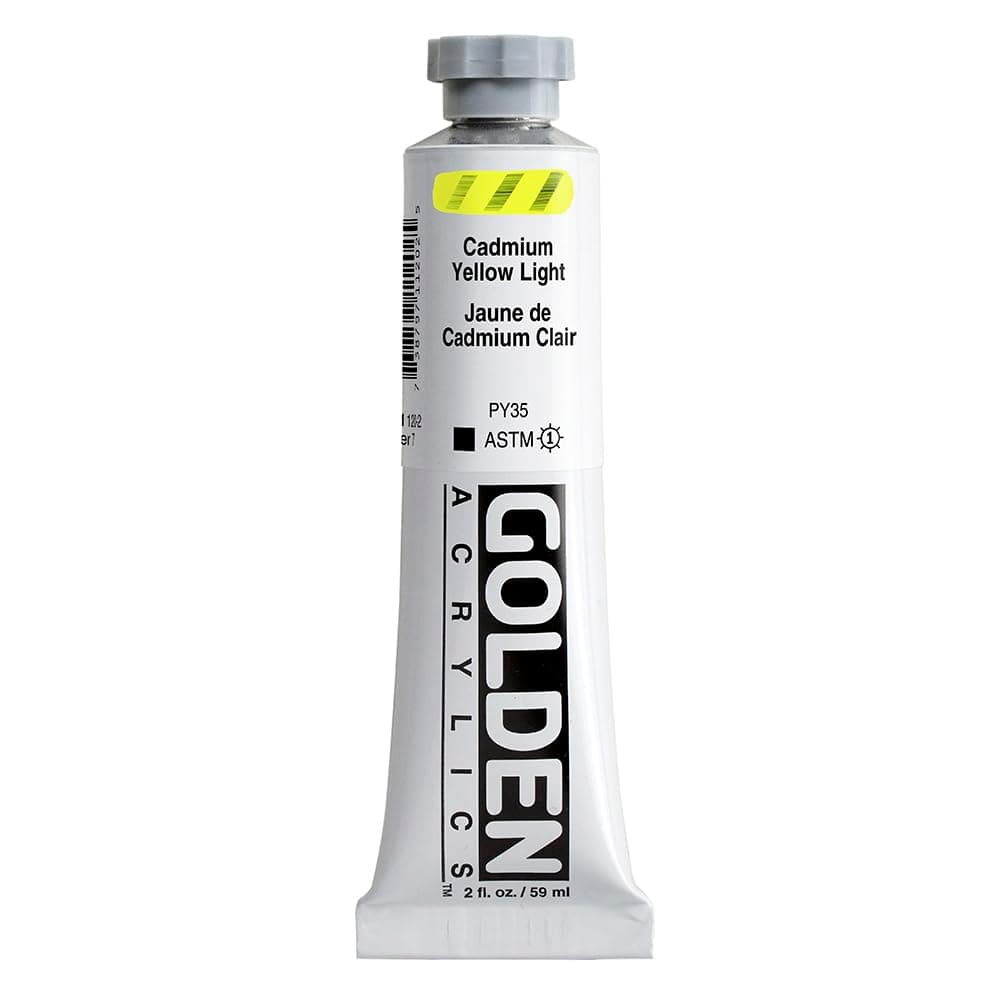 Pro-Art GLDNHB-11202 Golden Heavy Body Acrylic Paint, 2-Ounce, Cadmium Yellow Light