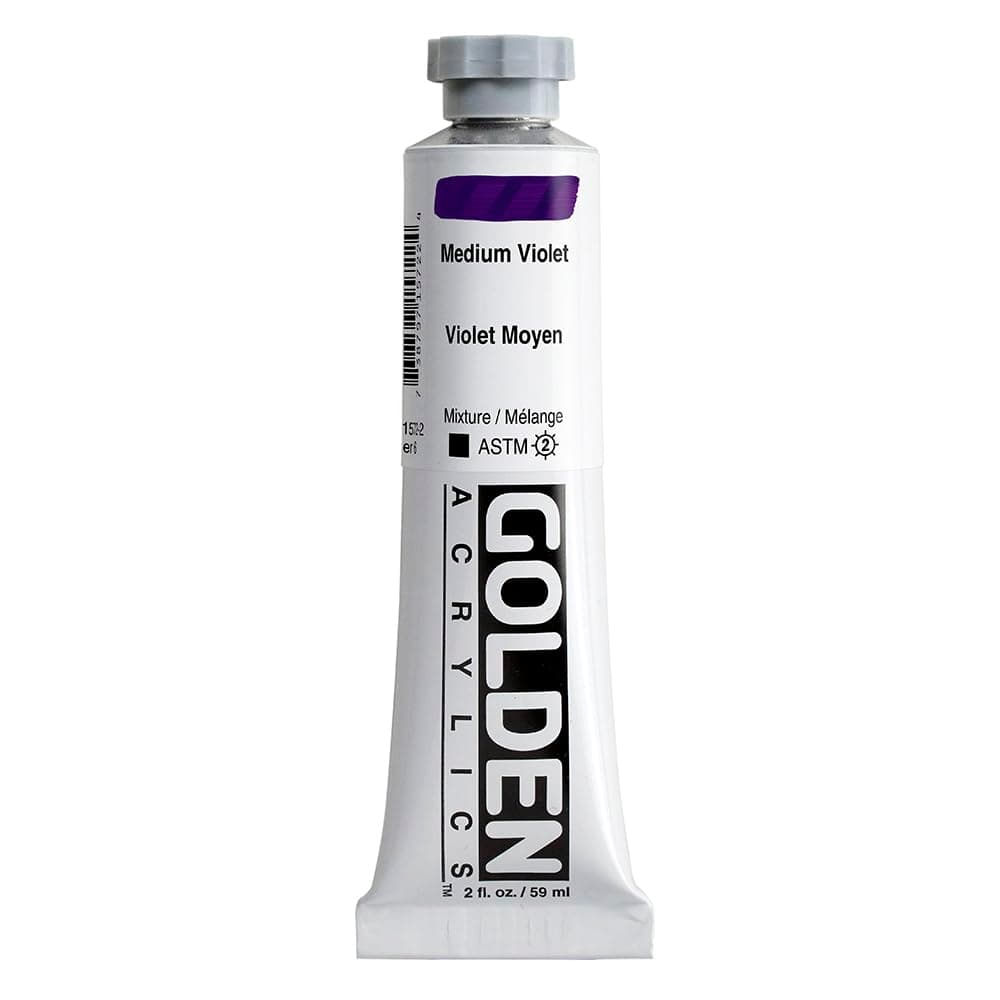 Golden Artist Color Golden Heavy Body Acrylic Medium Violet 2 Oz Tube
