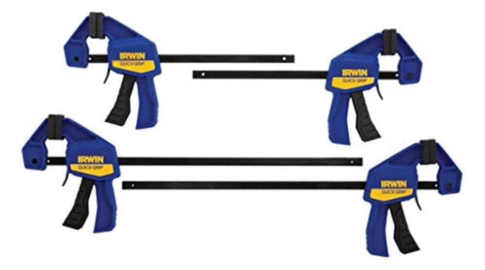IRWINQUICK-GRIPOne-Handed Mini Bar Clamp 4 Pack, (2) 6", (2) 12", 1964748