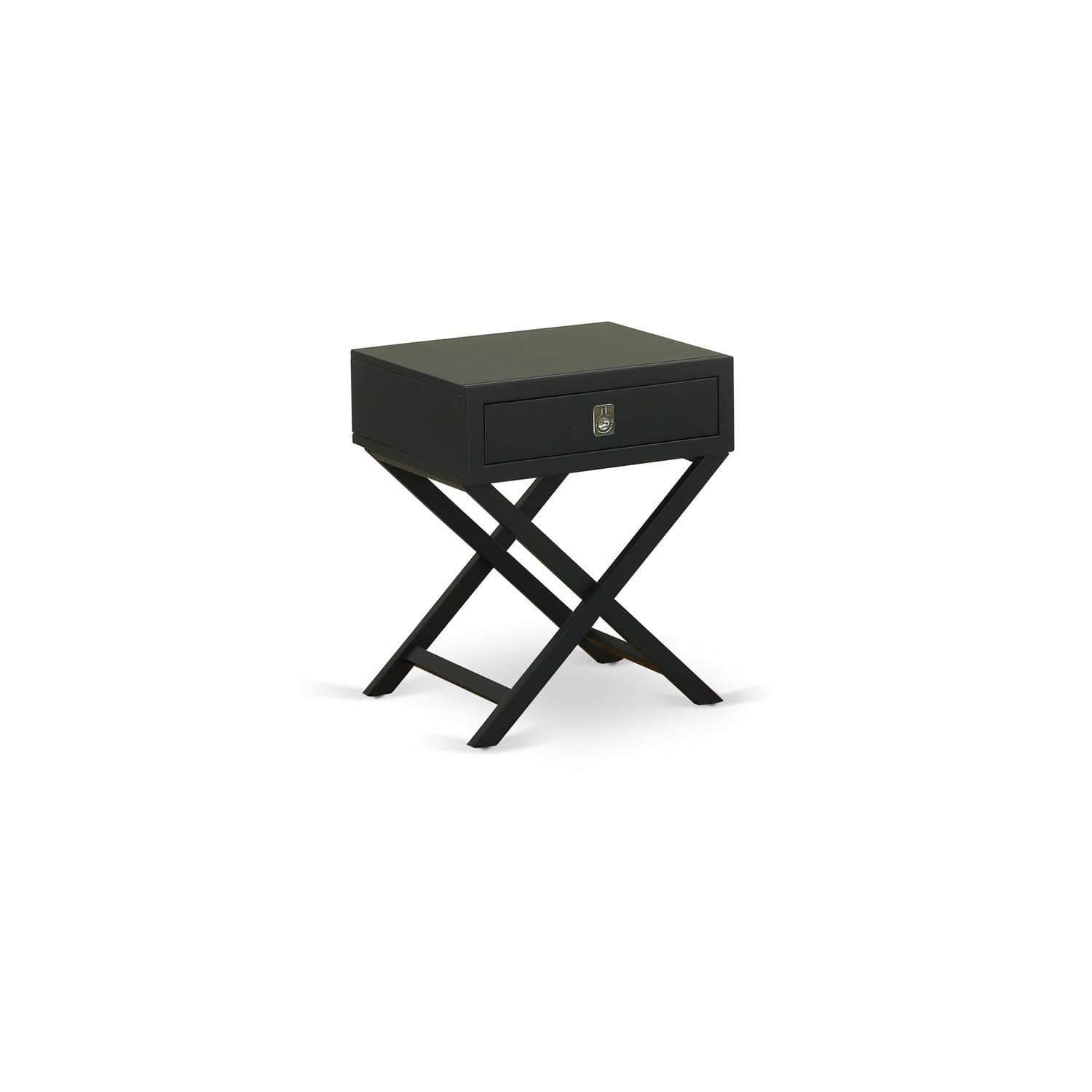 East West Furniture Hamilton 20" Wood Nightstand with Drawer in Clover Green