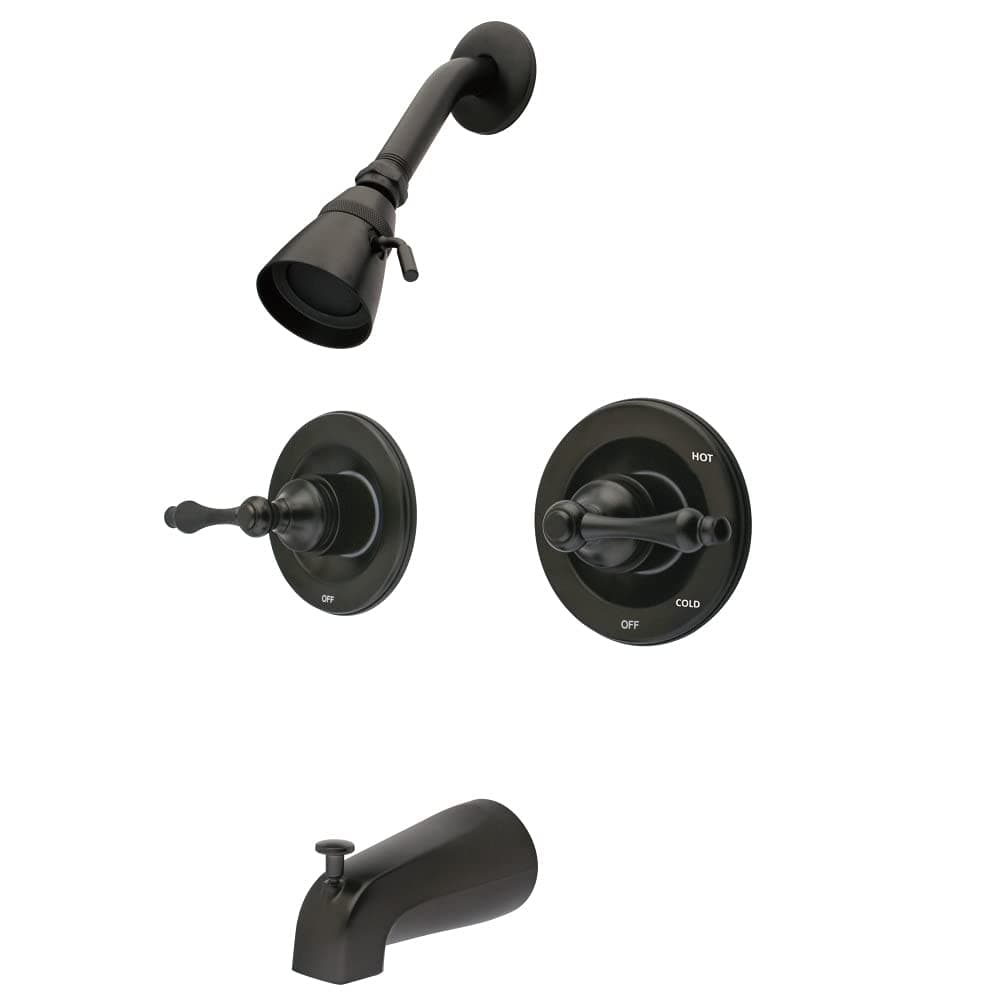 Kingston Brass KB665AL Vintage Tub and Shower Faucet, 5-Inch Spout Reach, Oil Rubbed Bronze