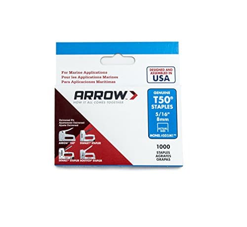 Arrow Fastener 505M1 Monel Genuine T50 Rustproof Staples, 5/16-Inch , Grey