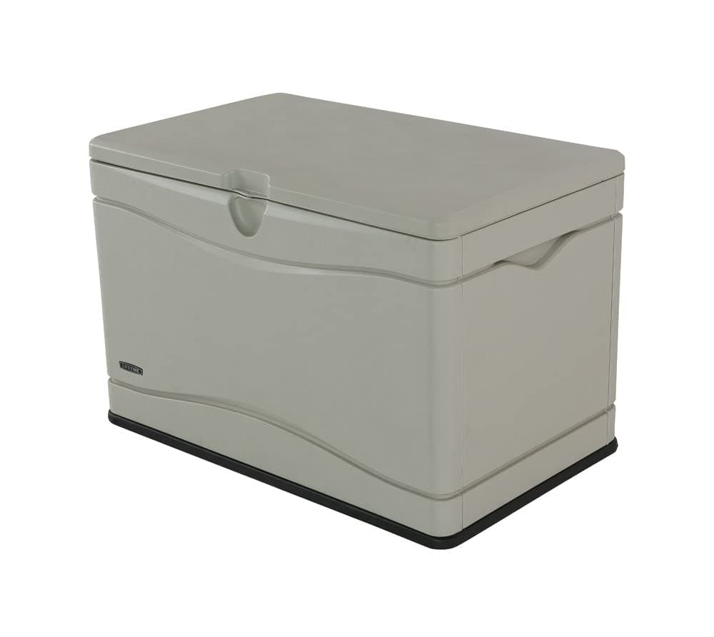 Lifetime 60059 Outdoor Storage Deck Box, 80 Gallon, Desert Sand