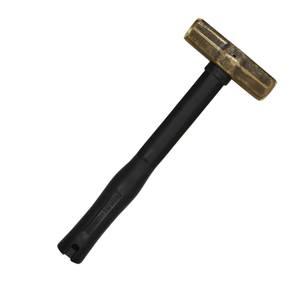 Klein Tools 7HBRFRH04 Brass Sledgehammer, FGL Rubber Grip, 4-Pound