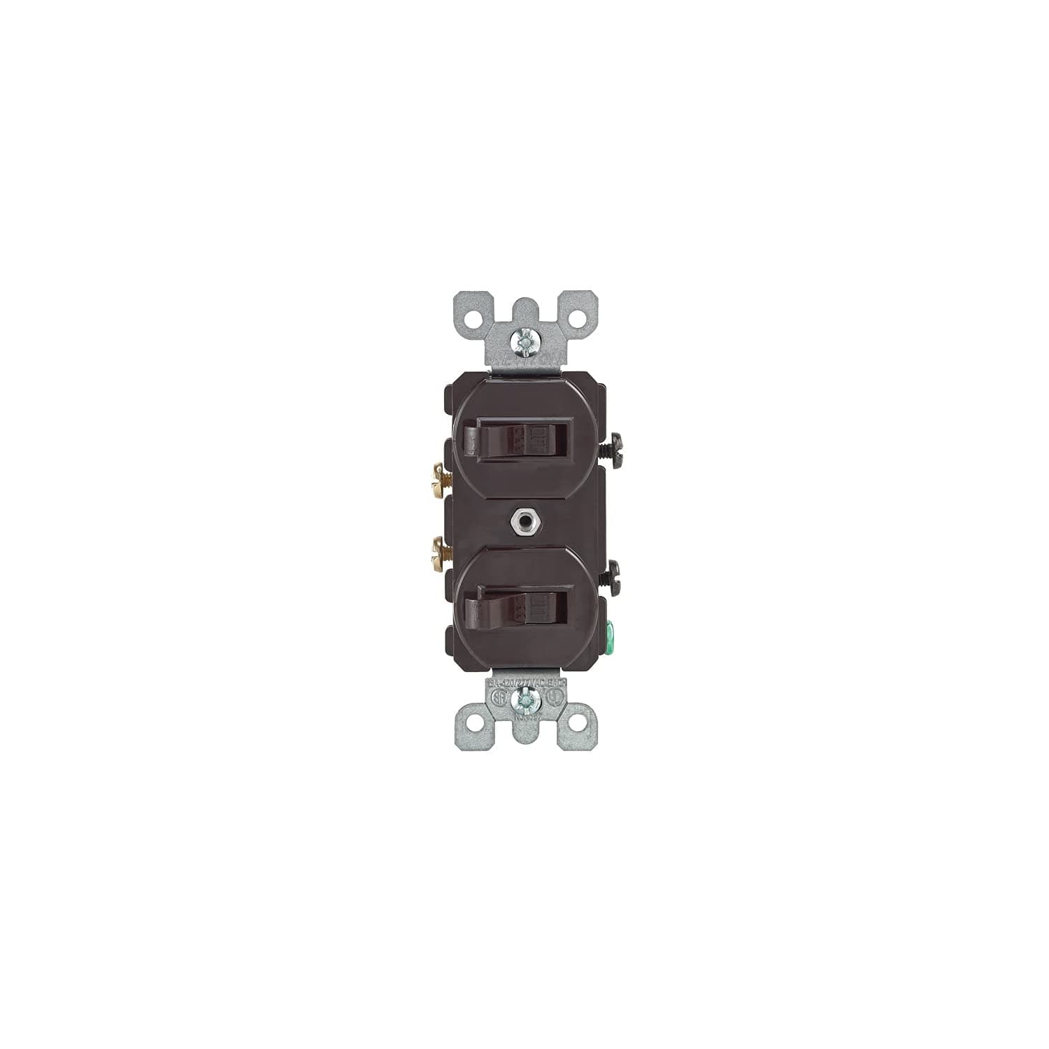 Leviton S00-05224-02S Decora Duplex Double Combination Switch, 120/277 Vac, 15 A, 1 P, No Size, No Color