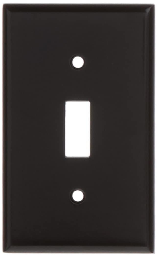 Leviton 1-Gang Toggle Device Switch Wallplate, Standard Size, Thermoset, Device Mount, 85001, Brown