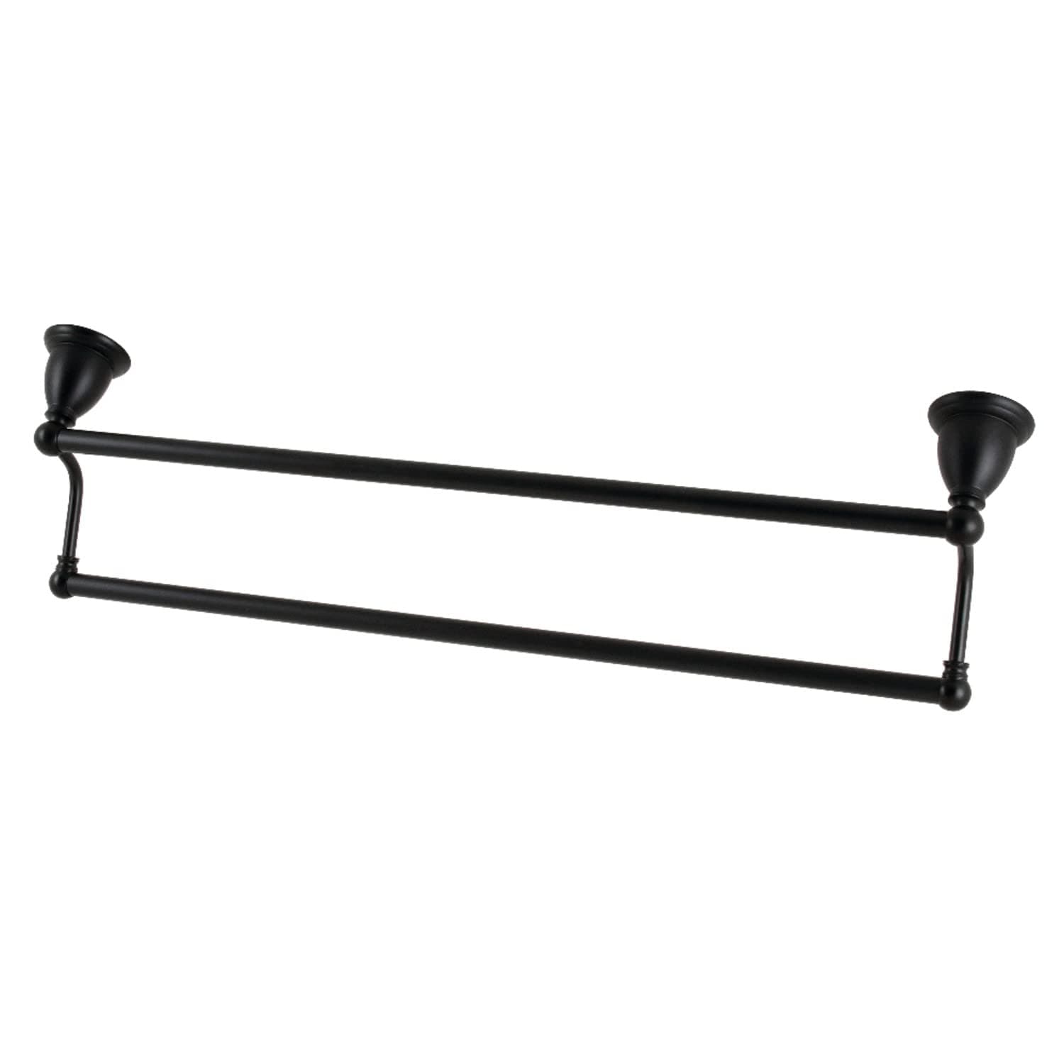 Kingston Brass BA1753MB Heritage 24-Inch Dual Towel Bar, Matte Black