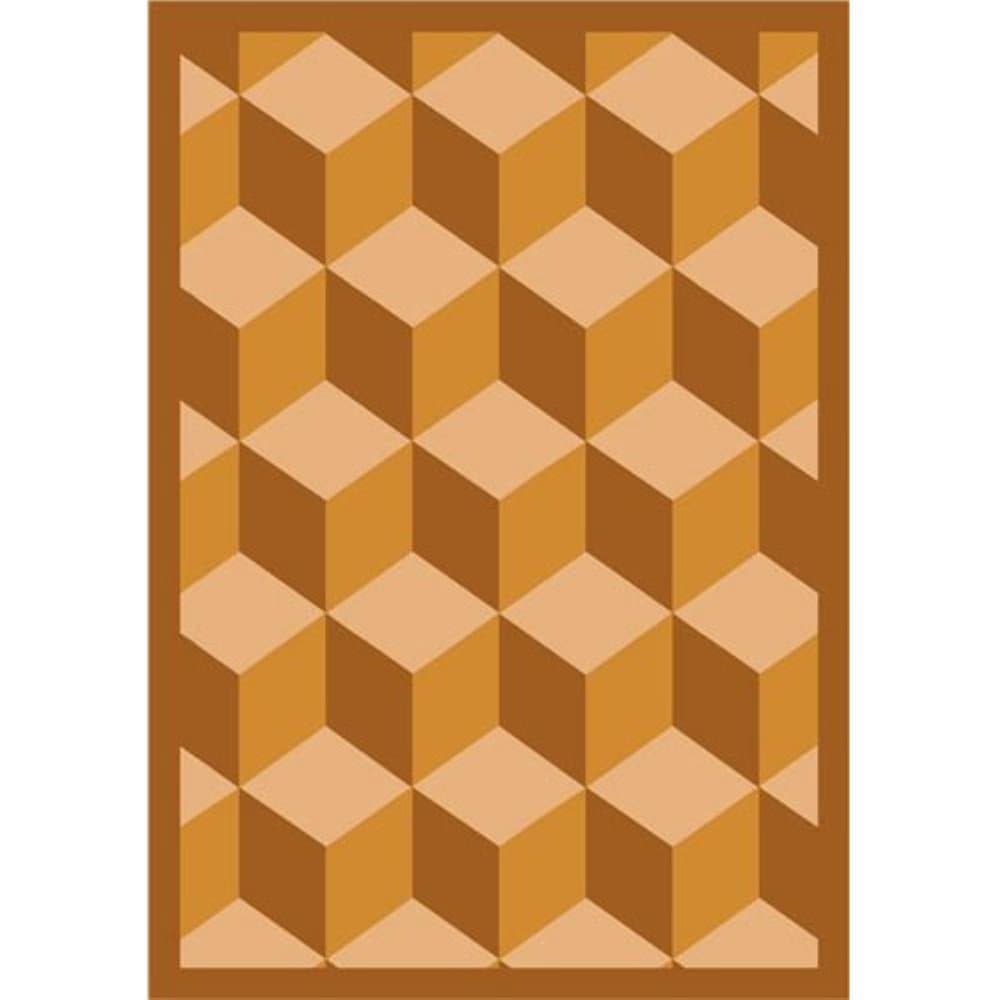 Joy Carpets Kaleidoscope Highrise Whimsical Area Rugs, Wheat
