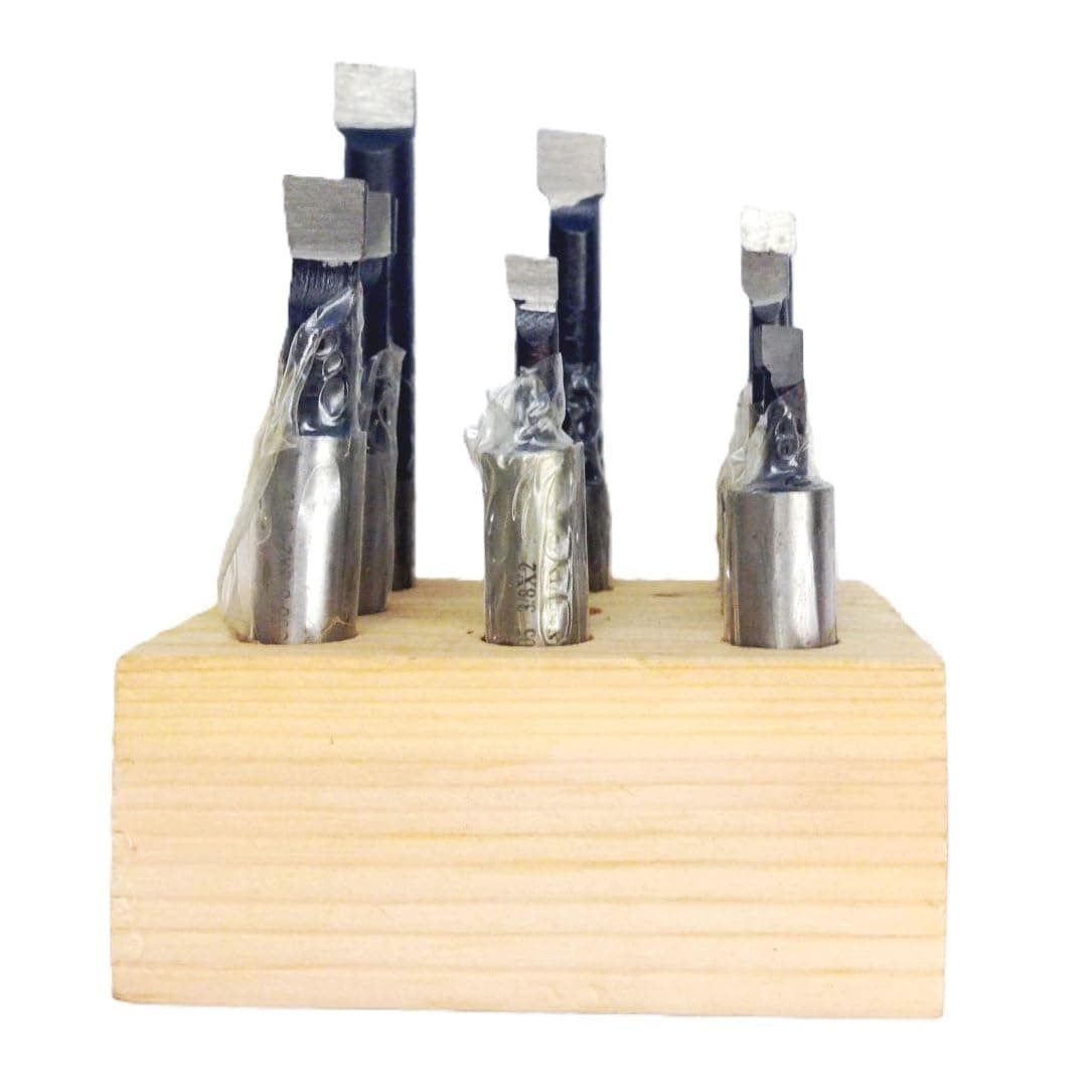 HHIP 1001-0033 3/8 Inch Shank 8 Piece Solid Cobalt Boring Bars