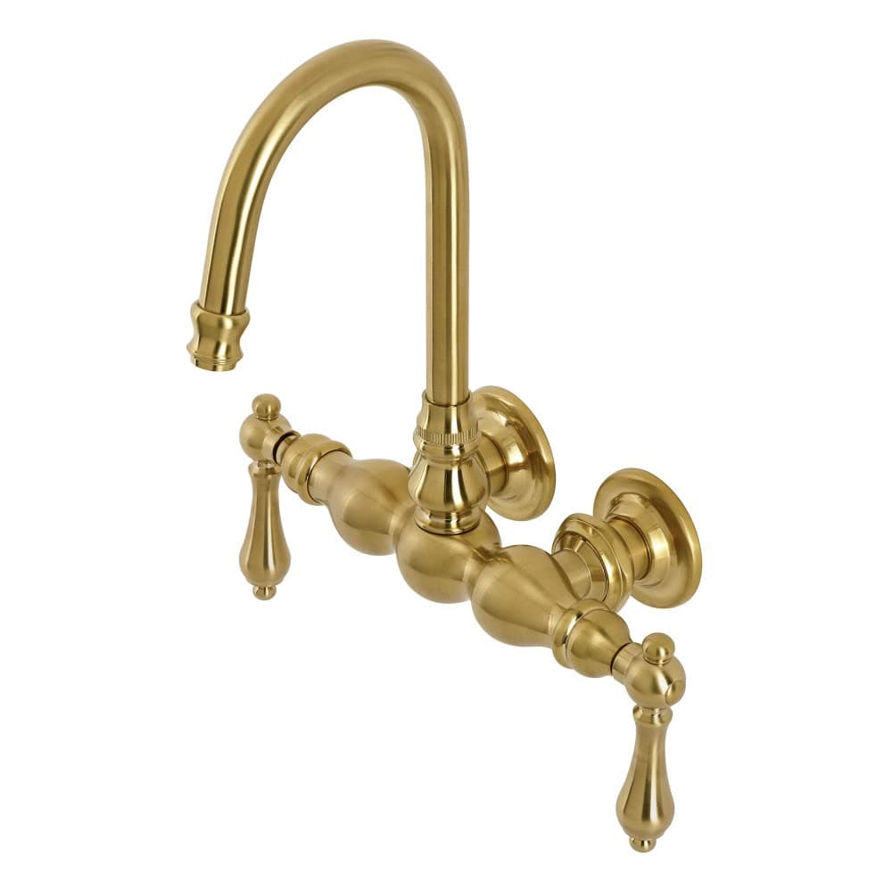 Kingston Brass AE1T7 Aqua Vintage Clawfoot Tub Faucet, Brushed Brass, 9.25 x 7.19 x 12.19