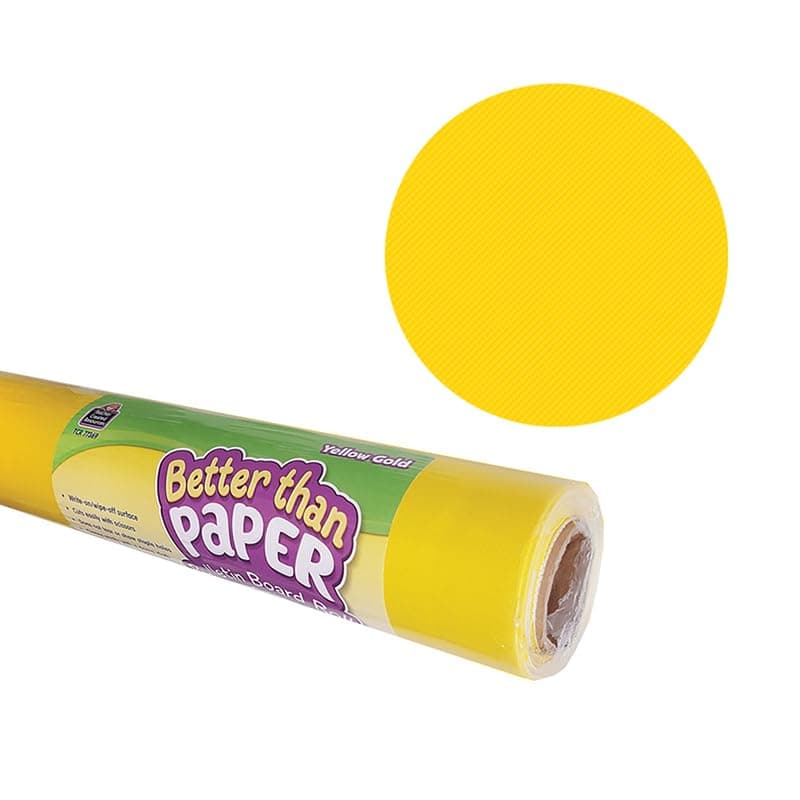 Teacher Created Resources Better Than Paper Bulletin Board Roll, 4' x 12', Yellow Gold, 4 Rolls