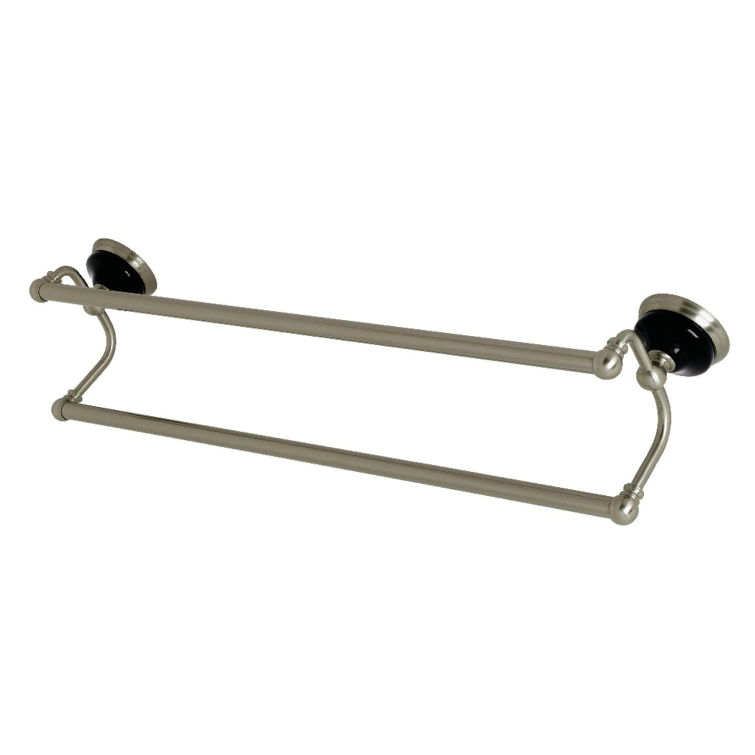 Kingston Brass BA9113BN Water Onyx Dual -Towel Bar, Brushed Nickel
