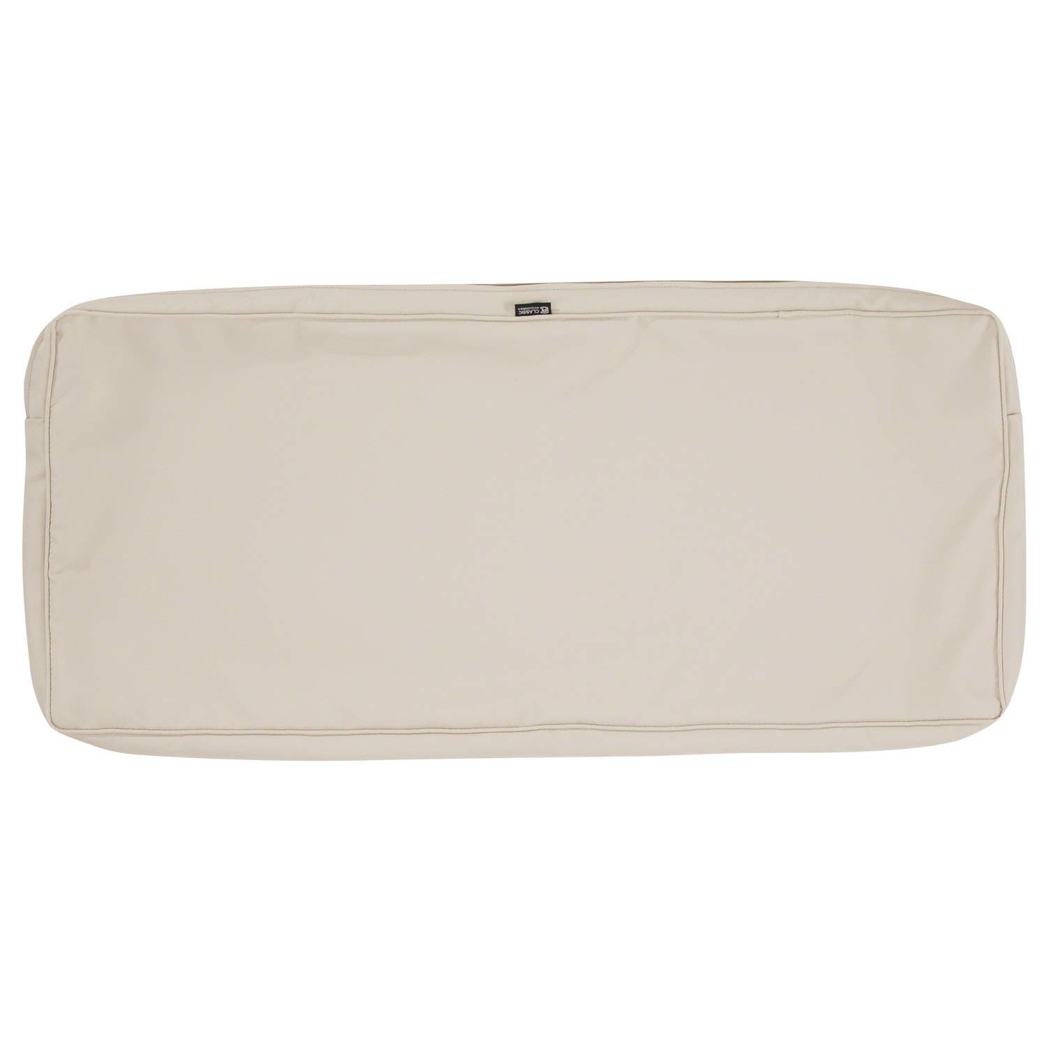 Classic Accessories Montlake Patio Fade Safe Bench Cushion Slip Cover, Antique Beige, 54" Wx18 Dx3 T