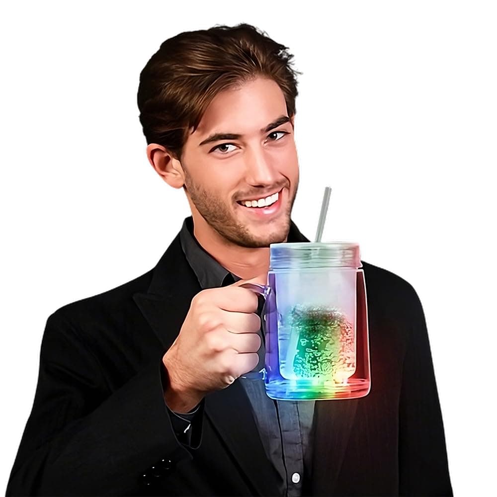 blinkee LED Mason Jar Travel Mug by