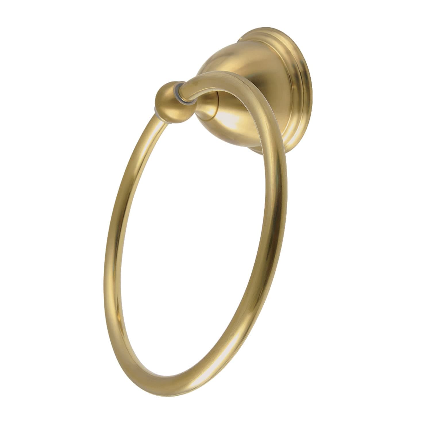 Kingston Brass BA3964BB Restoration 6-Inch Towel Ring, Brushed Brass