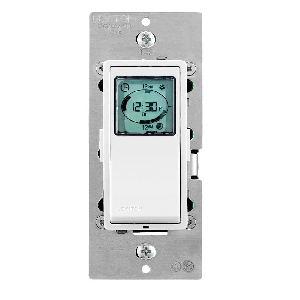 Leviton VPT24-1PZ Decora 24 Hour in Wall Timer White, 5.5" x 12" x 6"