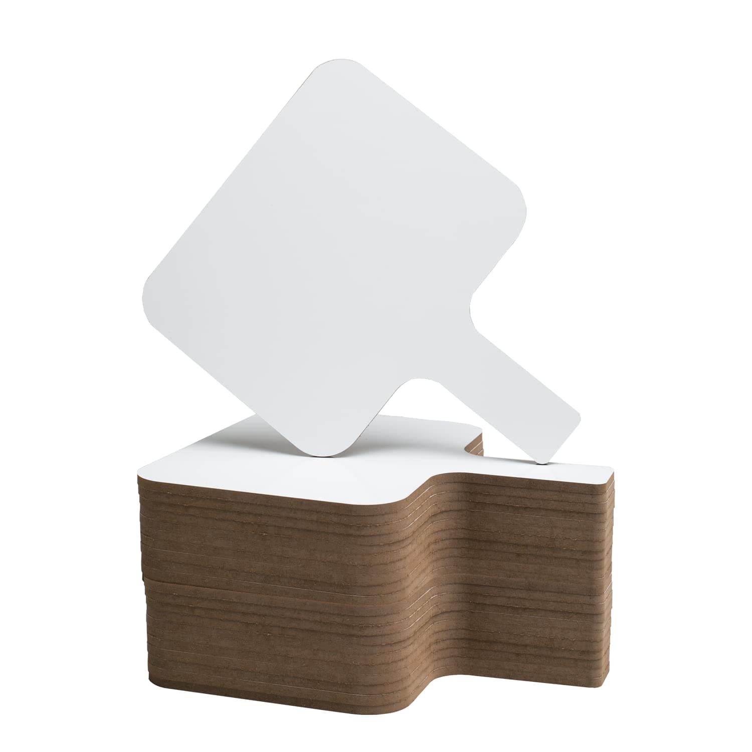 Flipside Products Rectangular Dry Erase Answer Paddles - Set of 24, White (10040), 0.3"