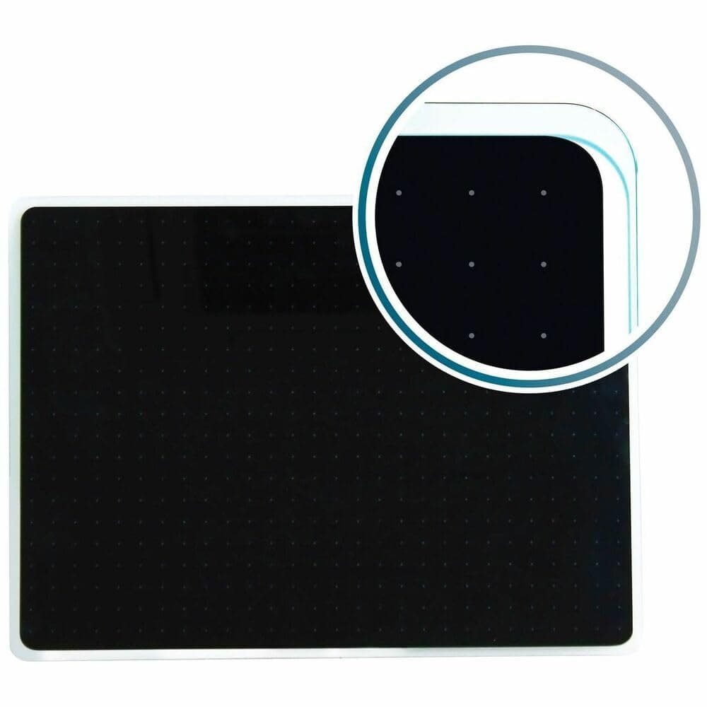 Floortex® Viztex® Glacier Black Multi-Purpose Grid Glass Dry Erase Board 24" x 36"