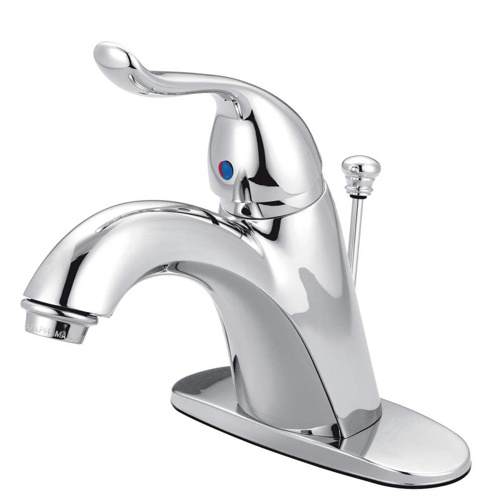 KINGSTON BRASS KB6401YL Yosemite 4" Centerset Single Handle Lavatory Faucet, Polished Chrome, 6-1/8" in Spout Reach