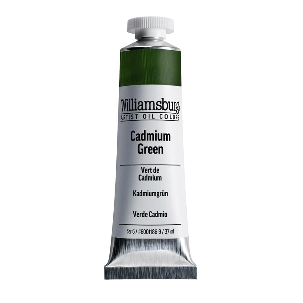 Williamsburg Artist Oil Colors by GOLDEN, Cadmium Green, 37 ml tube, Professional Oil Paint, Opaque