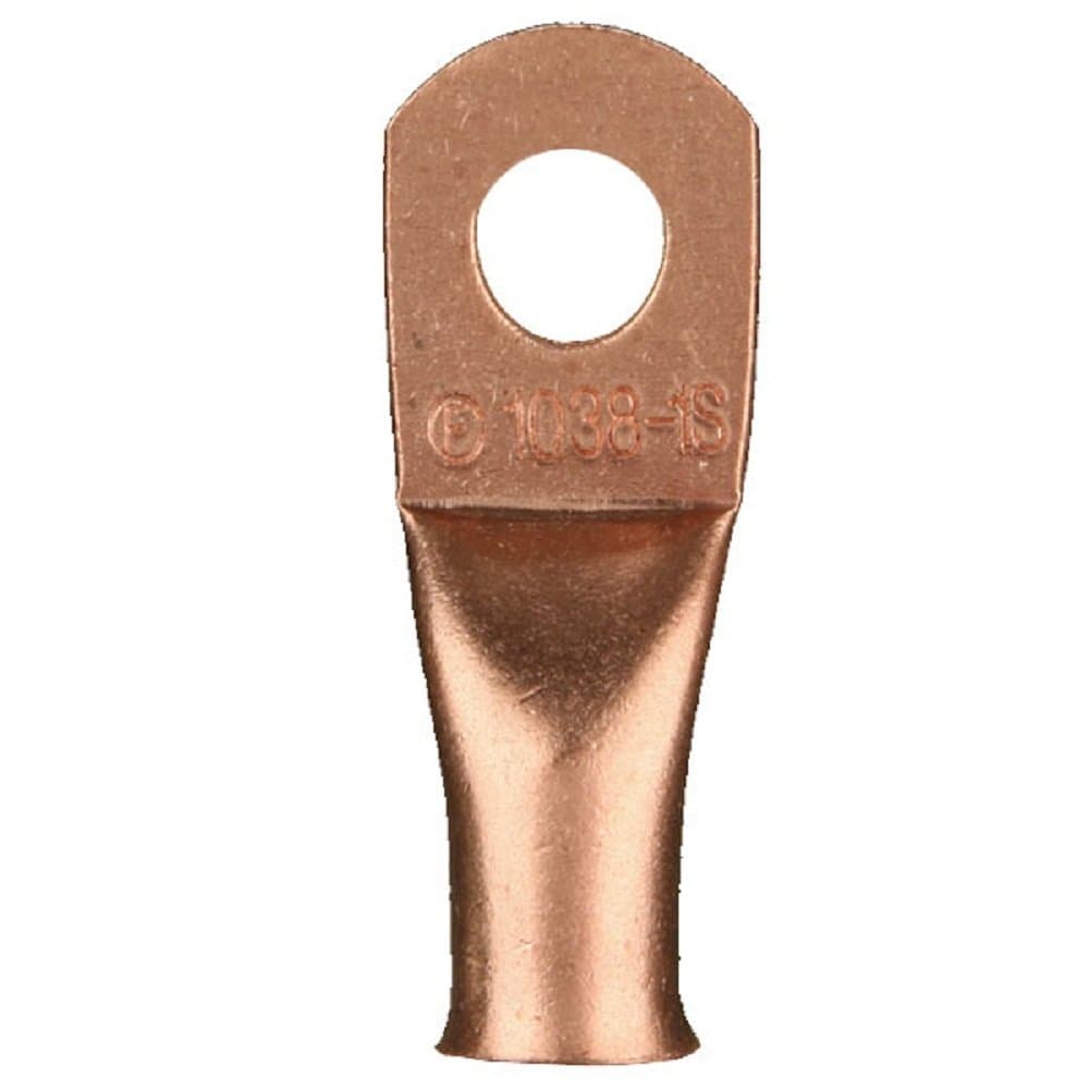 Install Bay CUR2014 Copper Ring Terminal 36557 Gauge 1/4-Inch 5-Pack