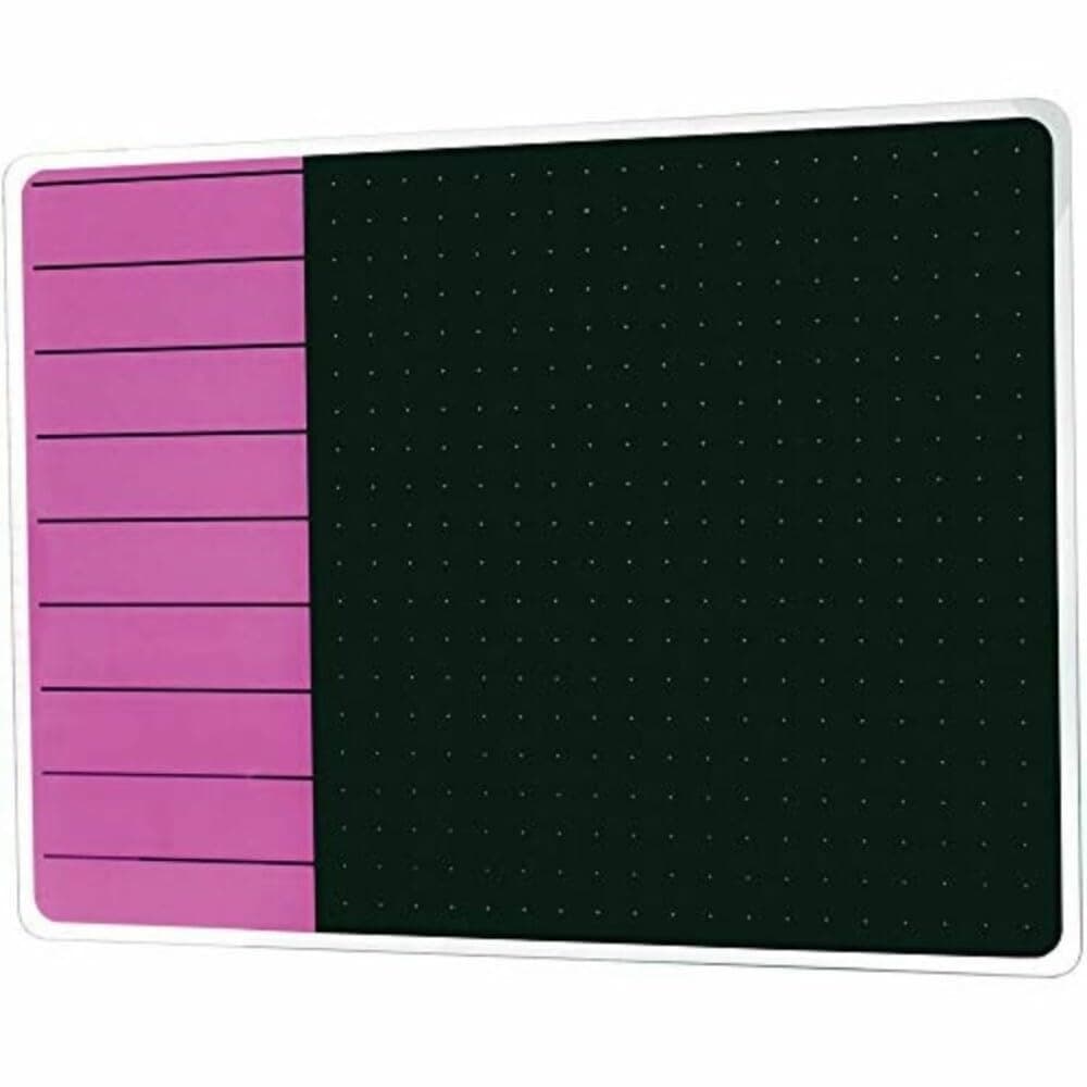 Floortex® Viztex® Glacier Violet & Black Plan & Grid Glass Dry Erase Board - 17" x 23"