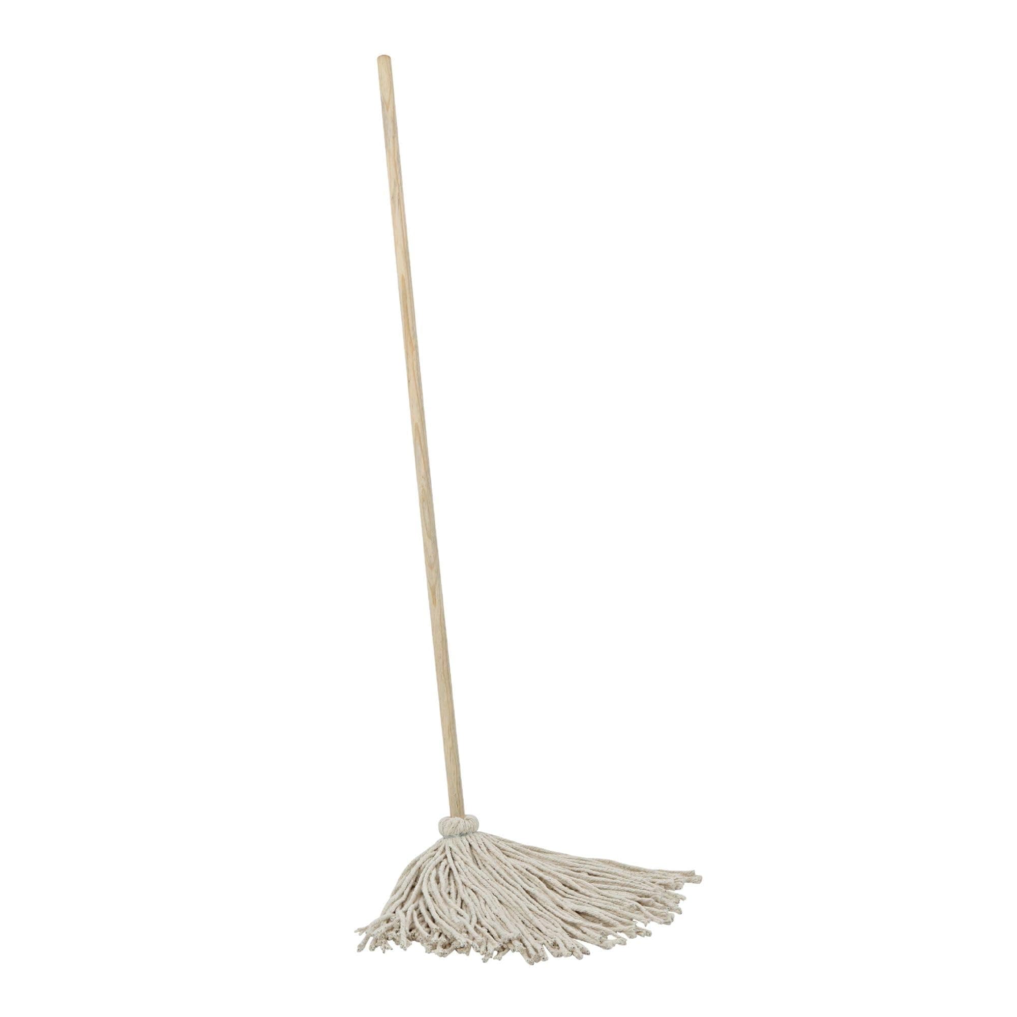 Boardwalk BWK116C 16 oz. Cotton Head Deck Mop with 48 in. Oak Wood Handle - White (6/Carton)
