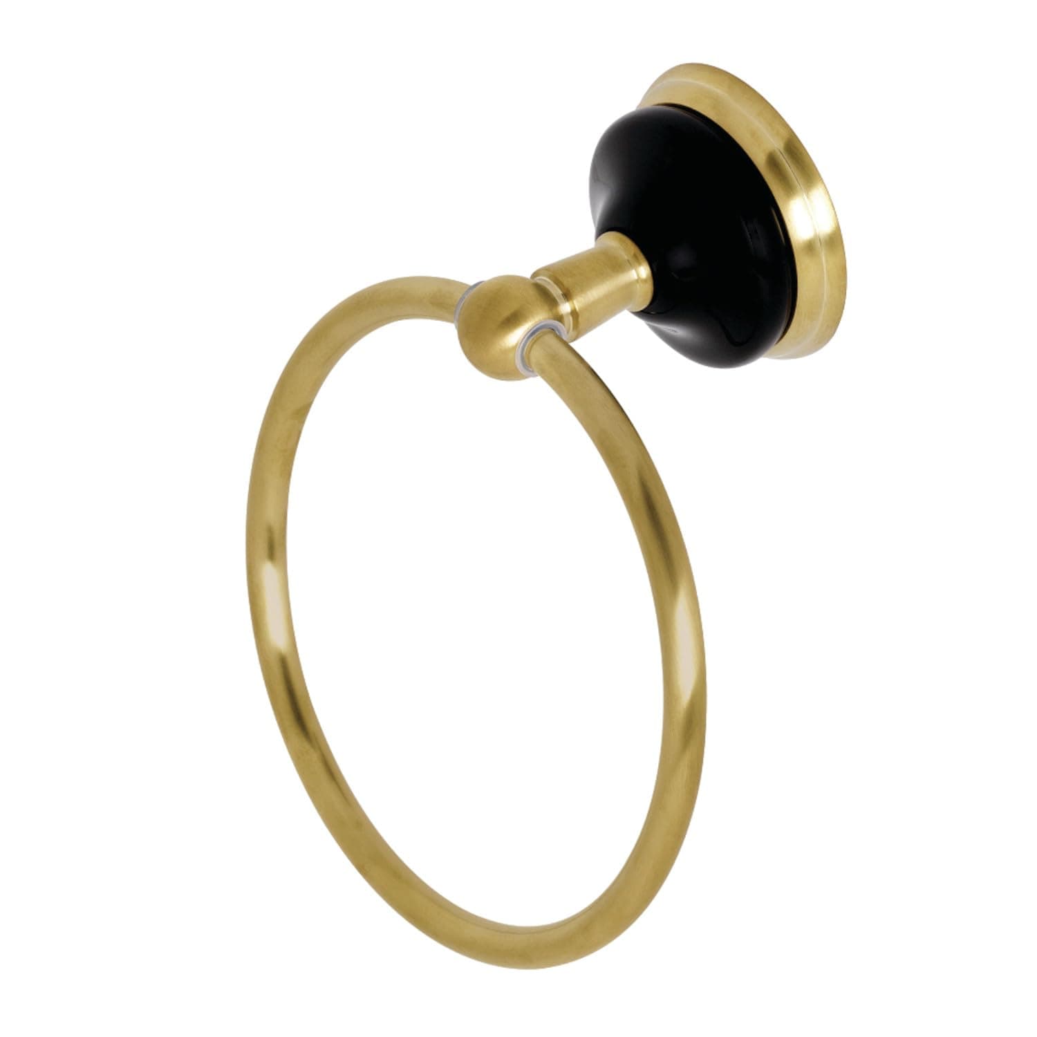 Kingston Brass BA9114BB Water Onyx -Towel Ring, Brushed Brass