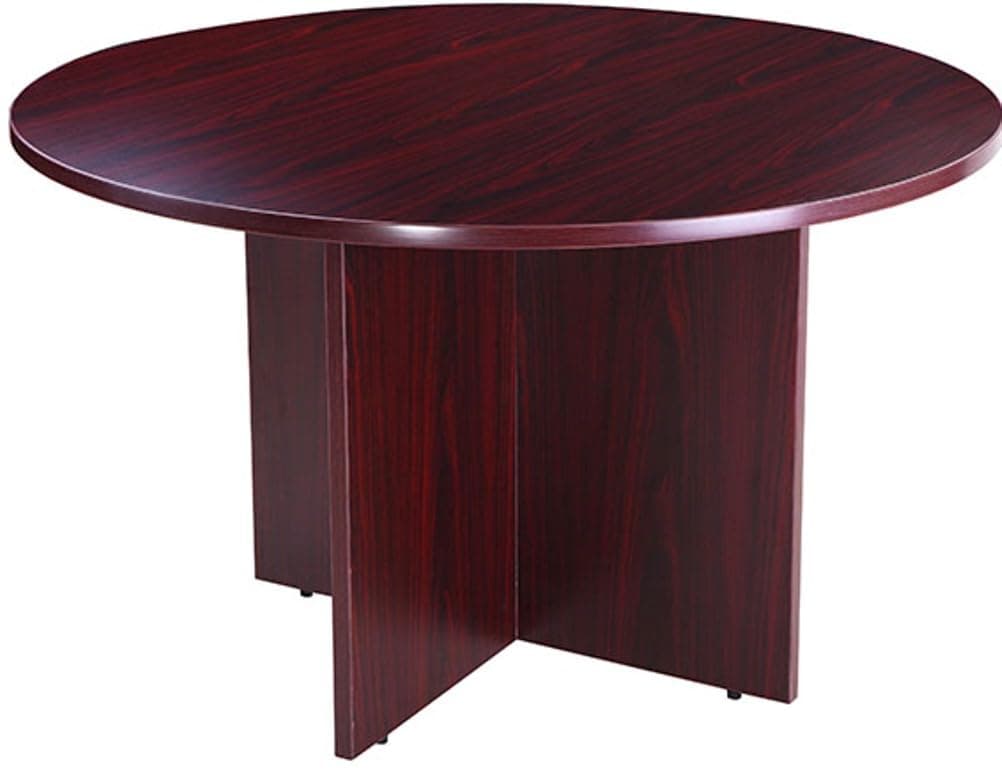 Boss Office Products 47 in Round Table in Mahogany