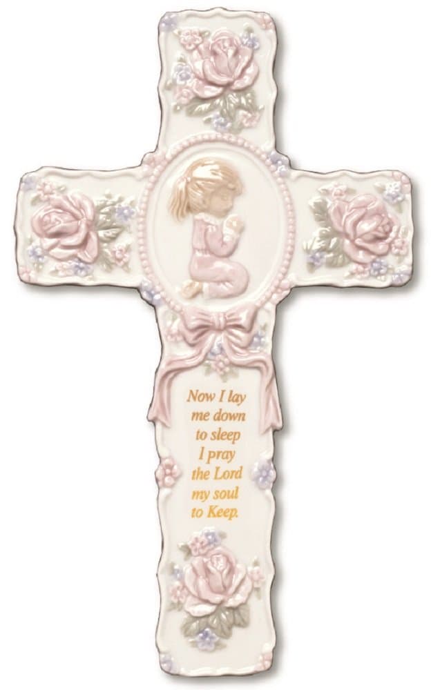 "Now I Lay Me Down to Sleep" Praying Girl Wall Cross