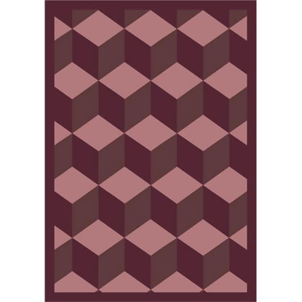 Joy Carpets Kaleidoscope Highrise Whimsical Area Rugs, 46-Inch by 64-Inch by 0.36-Inch, Plum