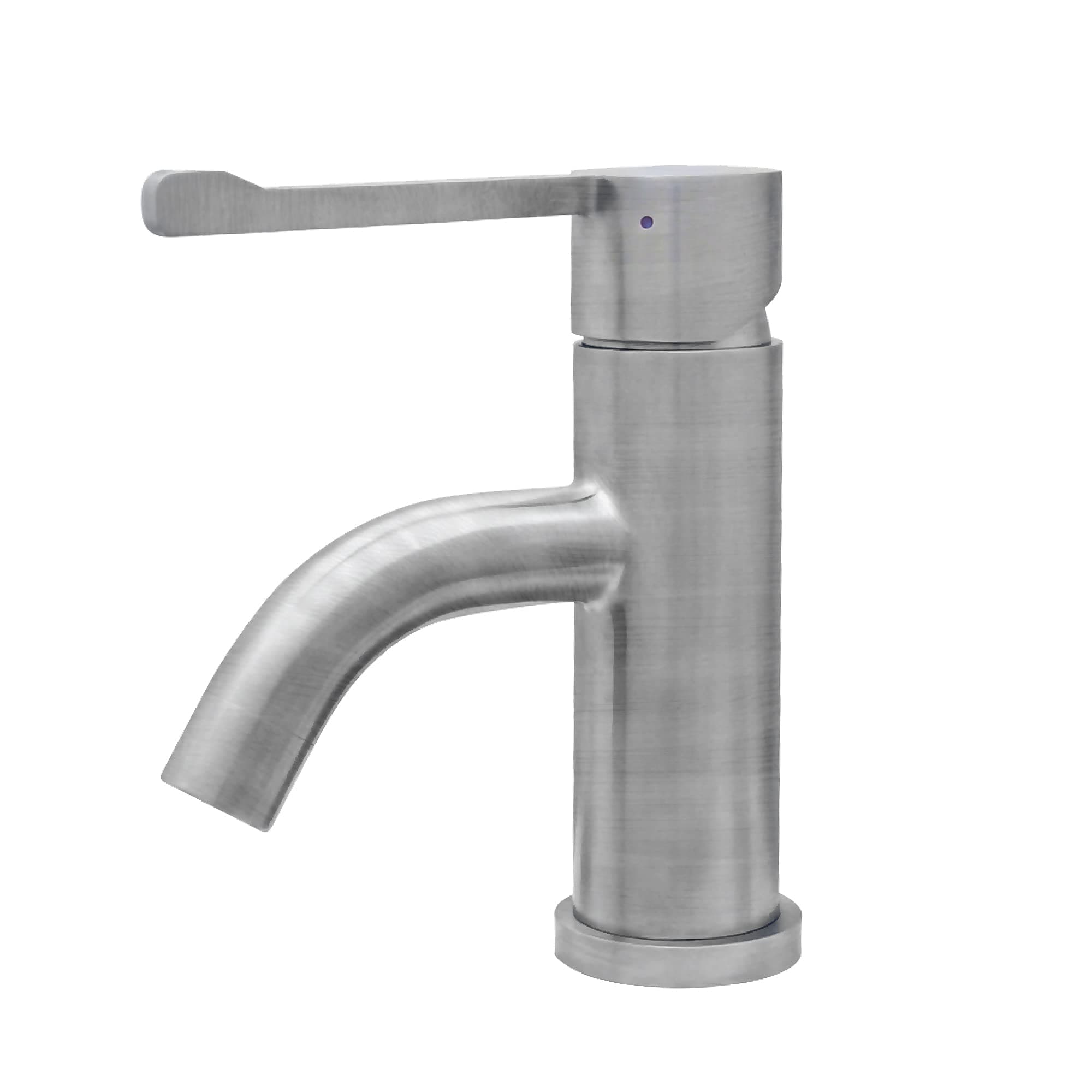Whitehaus Collection WHS0221-SB-BSS Single Hole Single Lever Bath Faucet, Brushed Stainless Steel