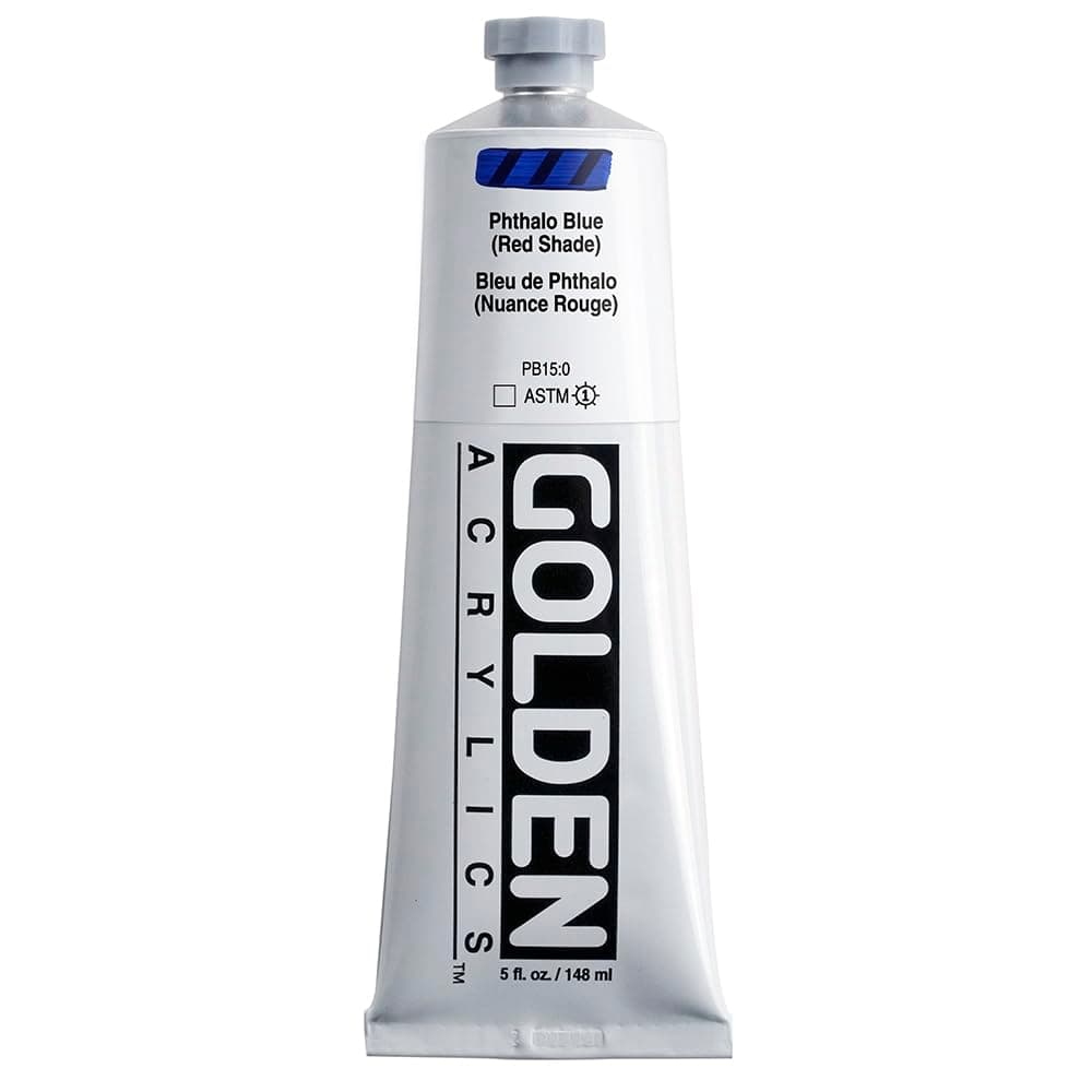 Golden Heavy Body Acrylic - Phthalo Blue Red Shade - 5 oz Tube