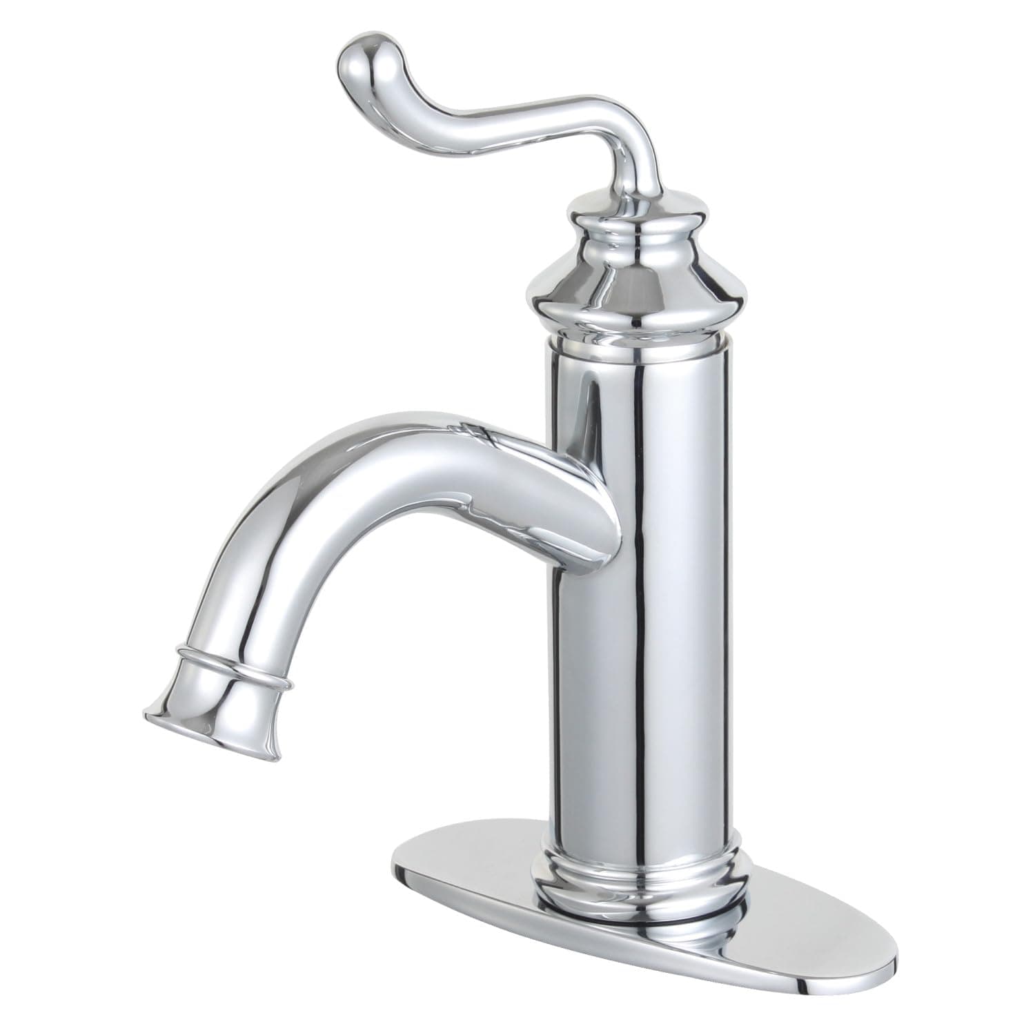 Kingston Brass LS5411RL Fauceture Royale Single Handle Monoblock Lavatory Faucet, 5-1/16" Spout Reach, Polished Chrome