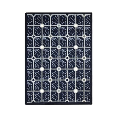 Joy Carpets Kaleidoscope Electrode Whimsical Area Rugs, Navy
