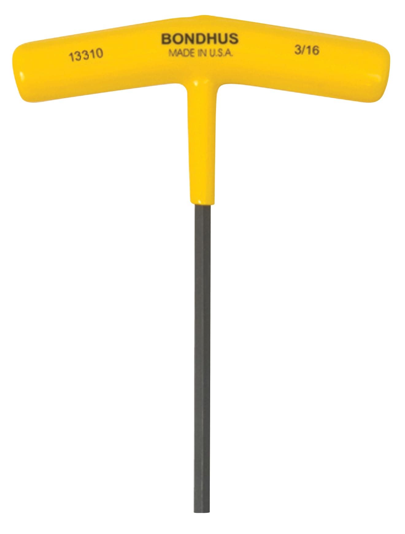 "Bondhus 13310 3/16"" Hex Tip T-Handle w/ProGuard Finish,5.6"",2 PC", multi, one size