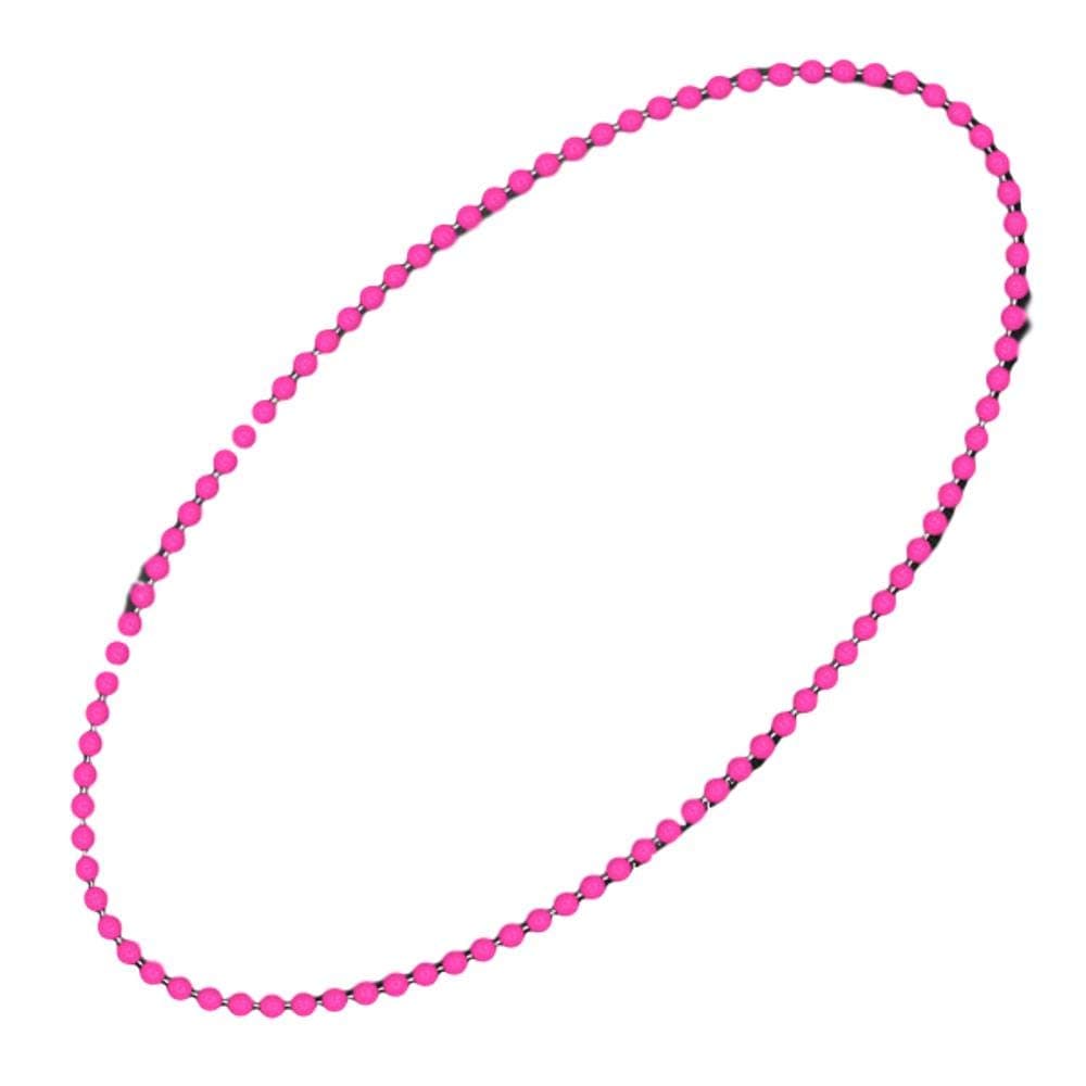 blinkee Smooth Round Opaque Bead Mardi Gras Necklace Pink Pack of 12