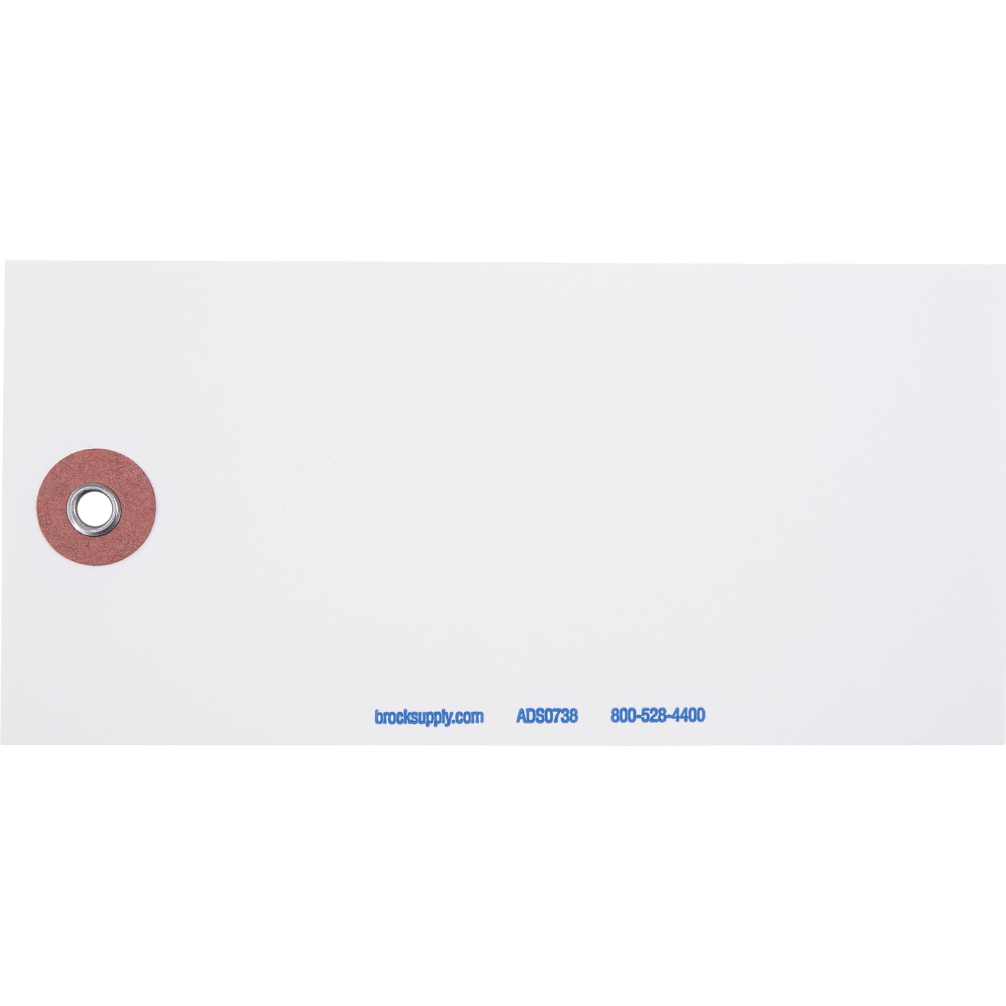 Brock Blank White Polyart Tags 4 3/4 Inch x 2 3/8 Inch with Reinforced Metal Eyelet Includes Wire-Brock Ballpoint Pen-Brockmark Marker 1000 Tags/Box