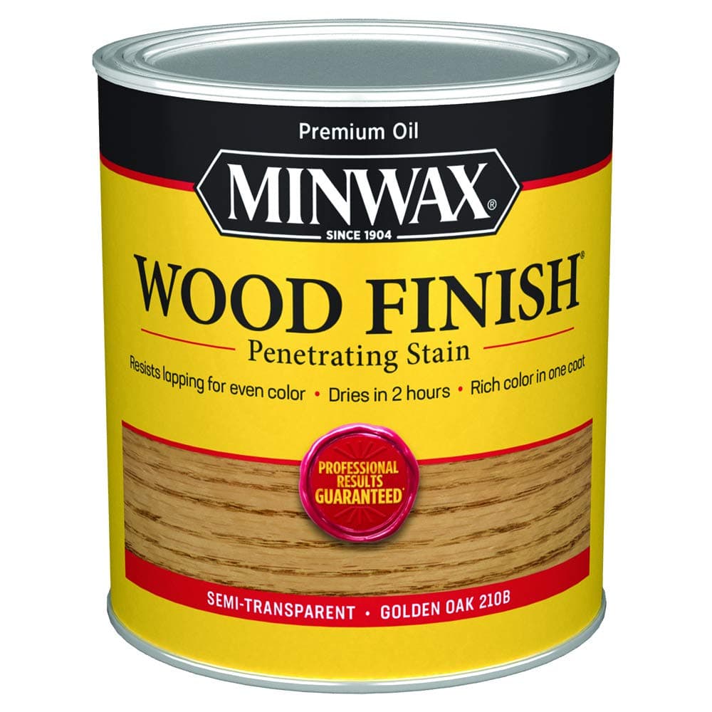 Minwax 70001444 Wood Finish, Golden Oak Stain, Quart