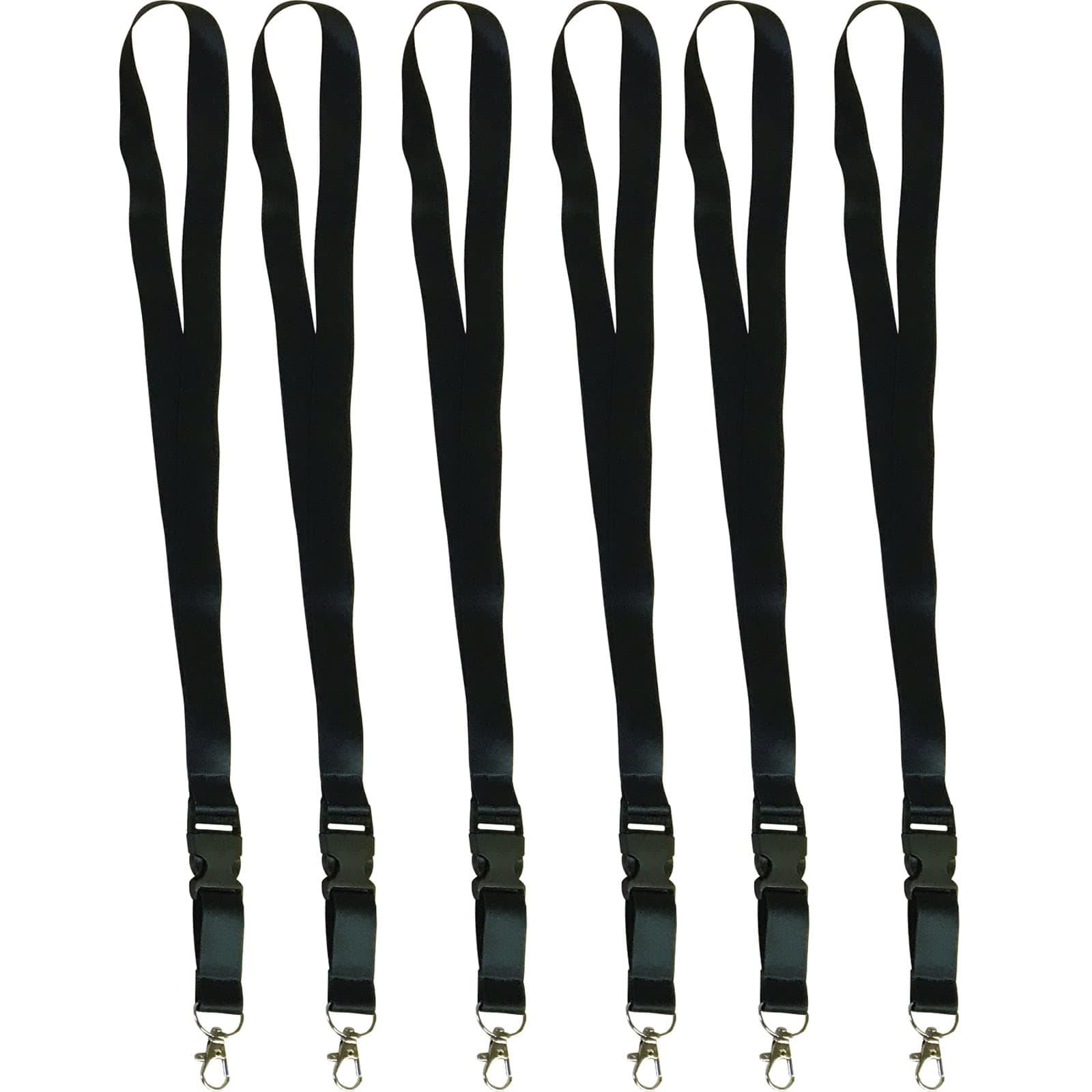 Teacher Created Resources Black Lanyard, Pack of 6
