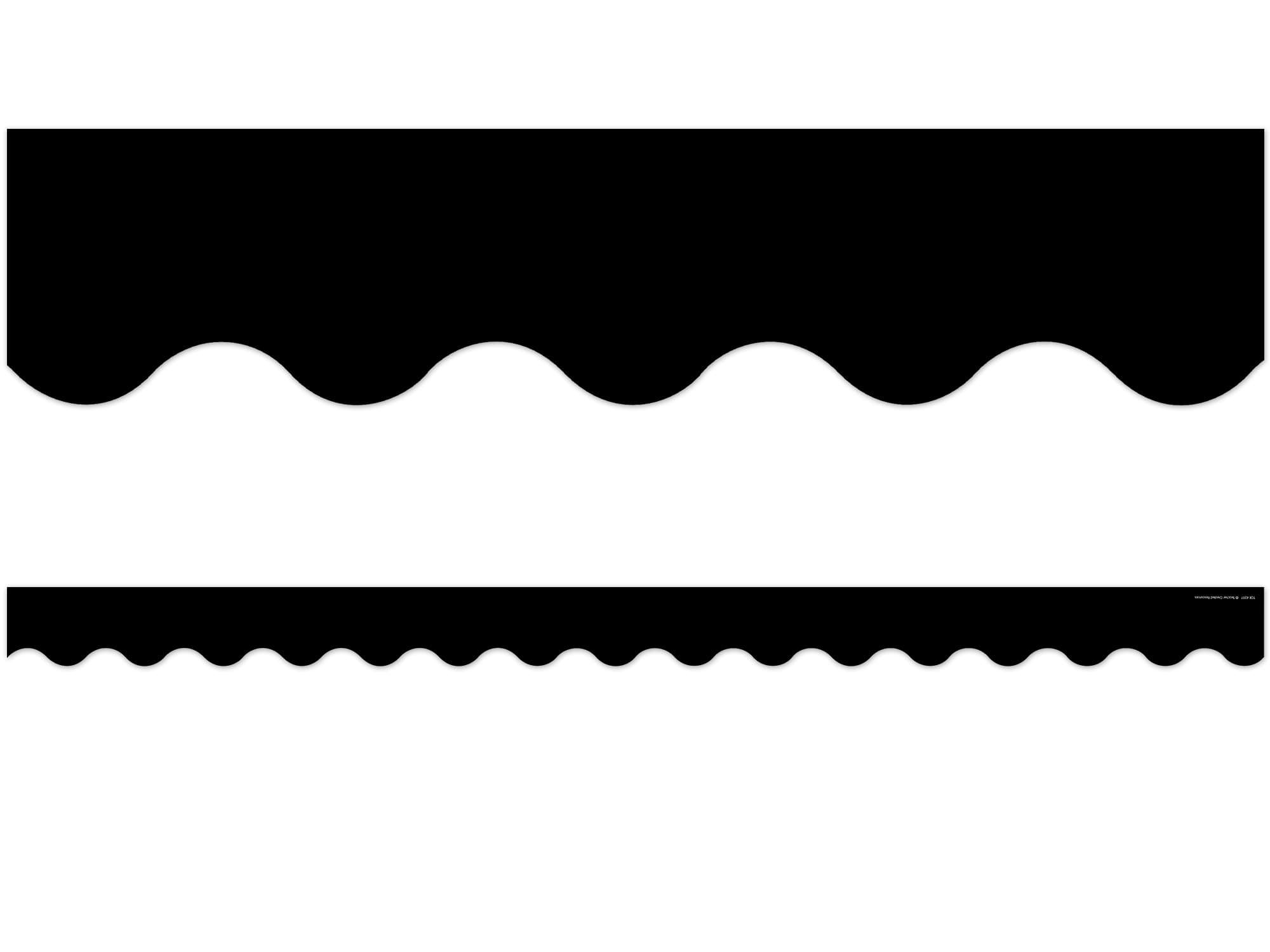 Teacher Created Resources Black Scalloped Border Trim, Black (4397)